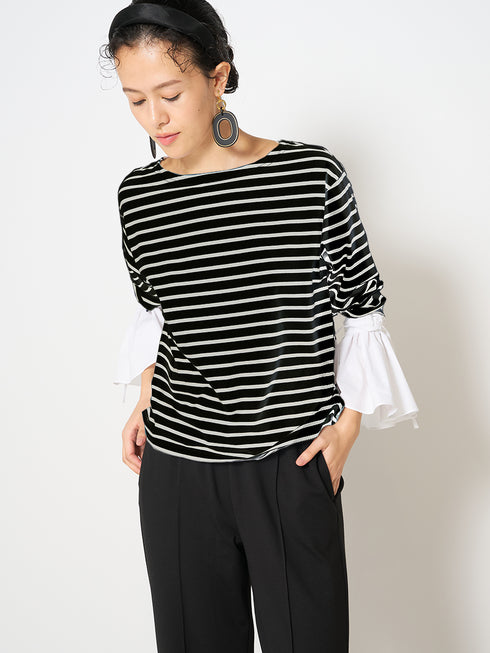 シャツスリーブボーダーTOPS /M251-85103-3